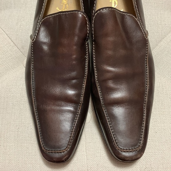 Yves Saint Laurent Men Mokassin Dark Brown Leather Slip-Ons 
